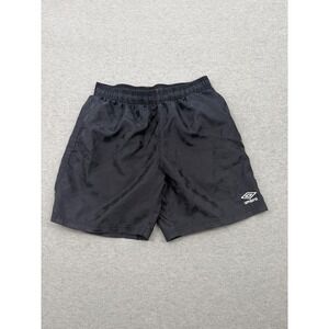 Umbro Mens Black Checkerboard Jacquard Soccer Training Shorts Size Medium